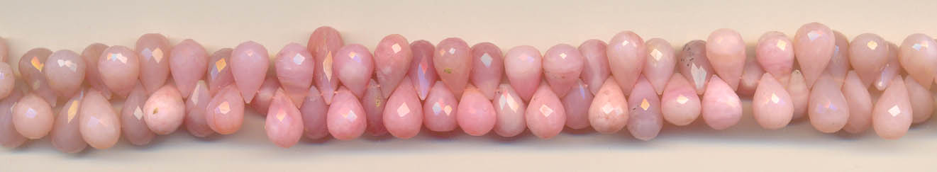 Pink opal cut drops